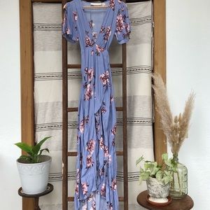 ASTR Floral Wrap Dress